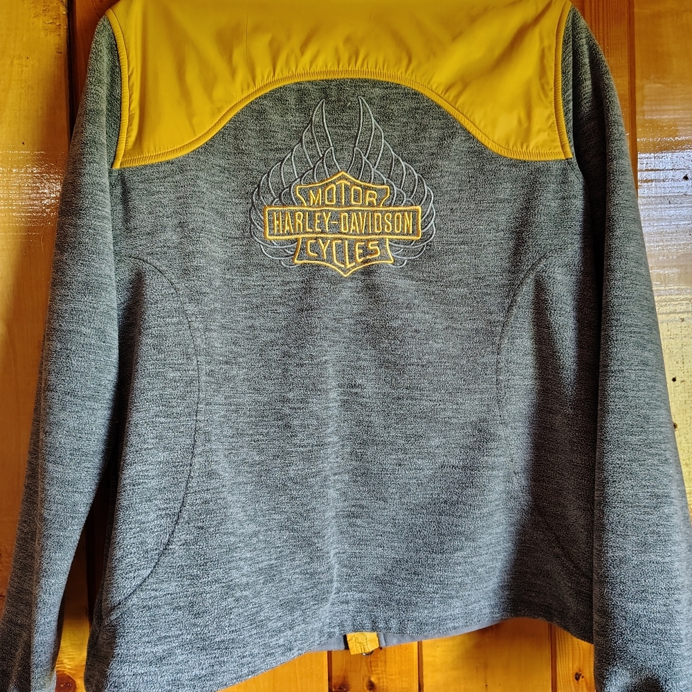 Harley-Davidson Gray and Yellow Jacket